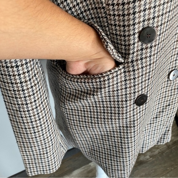 JOIE women’s houndstooth double breasted blazer jacket two pockets - Picture 10 of 17